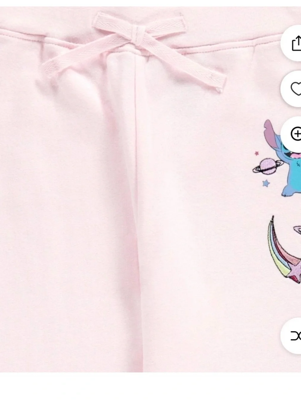 Disney Pink Stitch Space-Print Pajama Set
